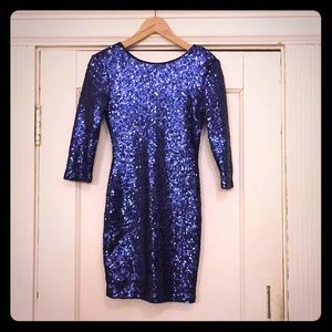 Blue Sequined dress